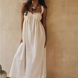 Free People Poppy Cotton Seersucker Midi Dress